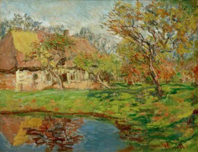 Normandisch huisje door Claude Monet